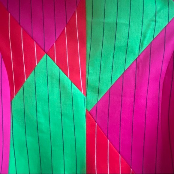 Koos Van Den Akker Neiman Marcus 80s wool color patchwork cropped jacket - Picture 4 of 8